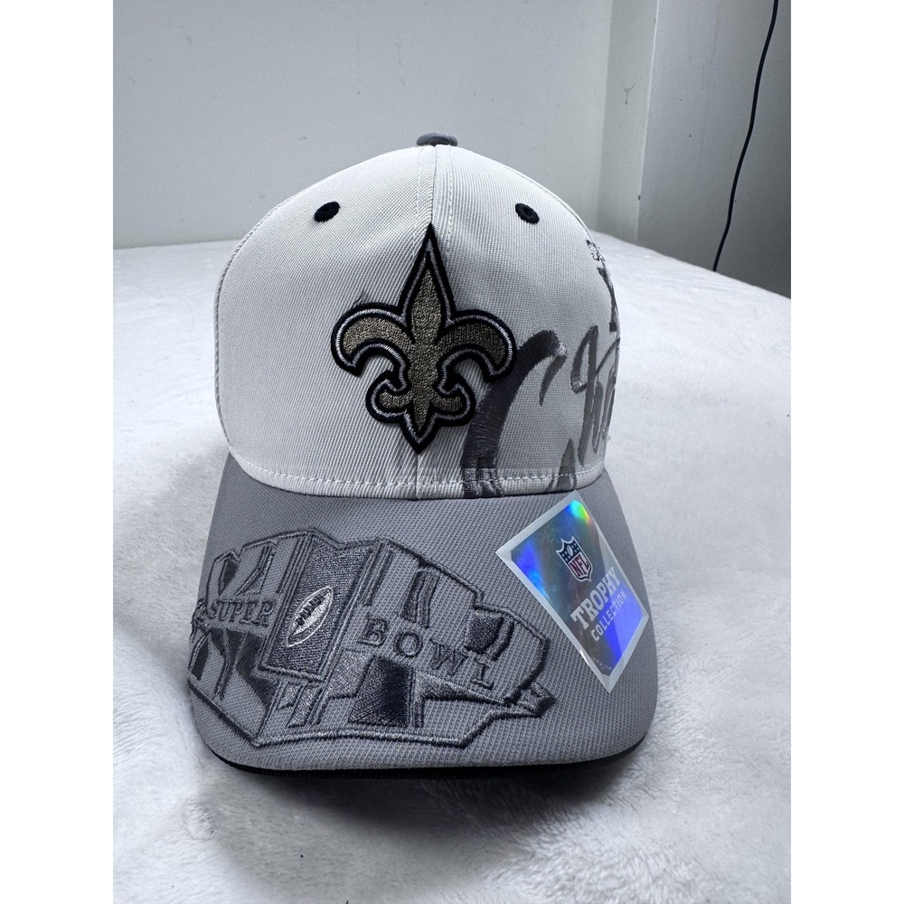 New‎ Orleans Saints Hat Cap Fitted One Size White NFL Football Super Bowl Reebok